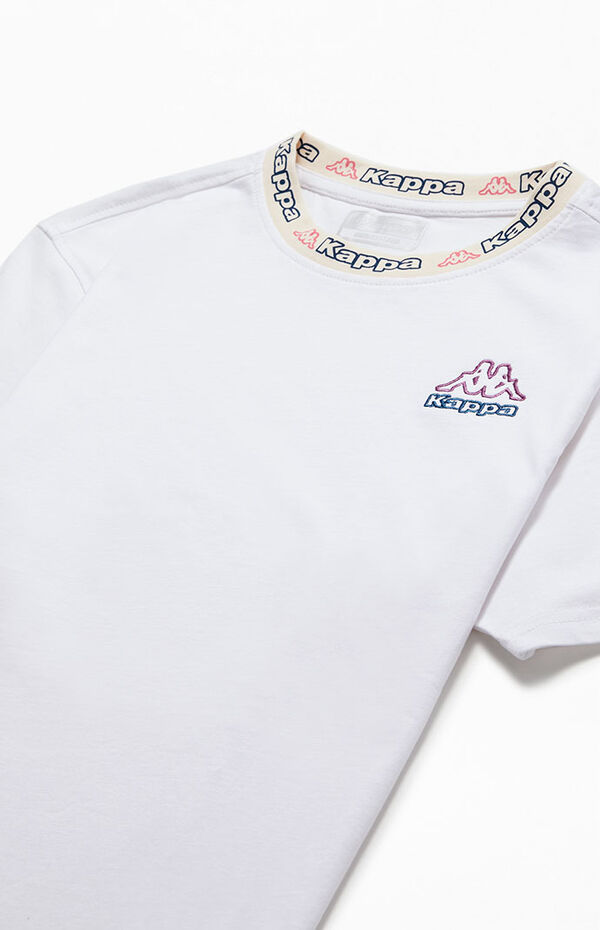 White Datre T-Shirt PacSun | Kappa Logo