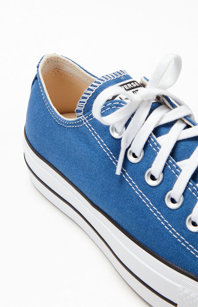 Converse Women s Blue Chuck Taylor All Star Lift Low Top Sneakers PacSun