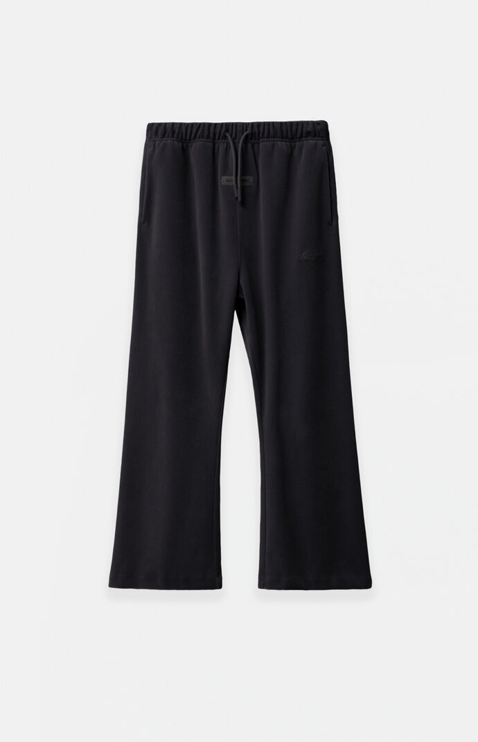 Fear of God Kids Vintage Black Velour Flare Sweatpants