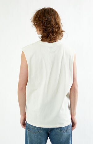 Cream Sunshine Muscle Tank Top image number 3