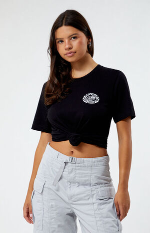 Checker Oval Mono Boyfriend T-Shirt image number 2