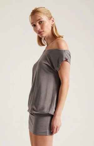 Lexi Short Sleeve Off-The-Shoulder Mini Dress image number 4