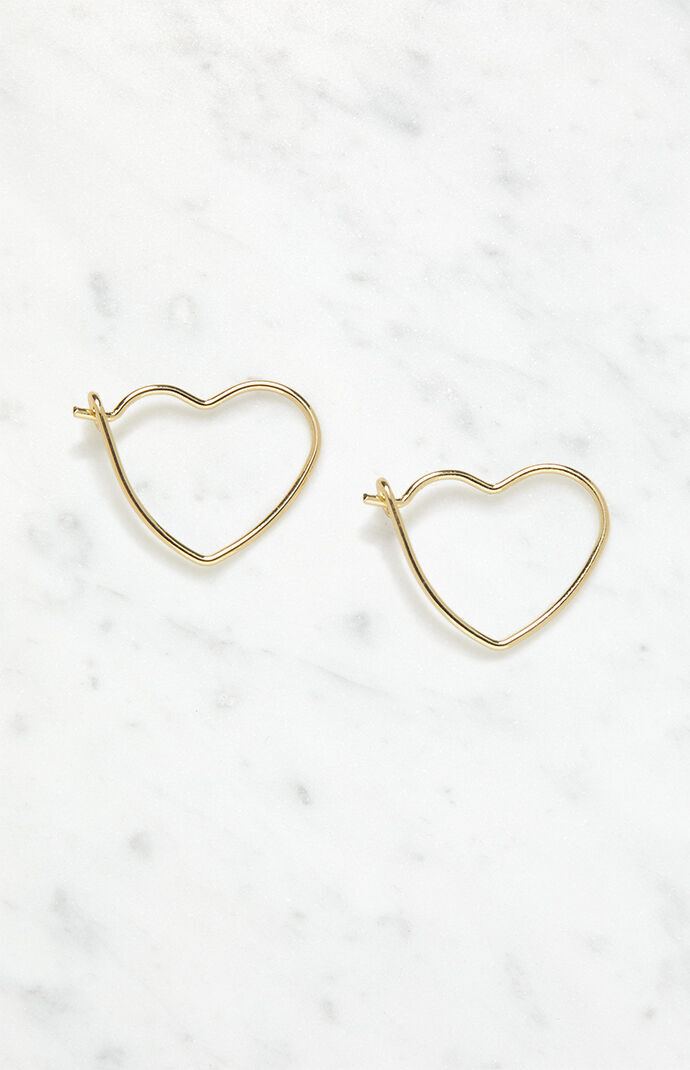 Gold Heart Earrings