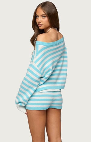 Saphi Striped Oversized Knit Sweater image number 3
