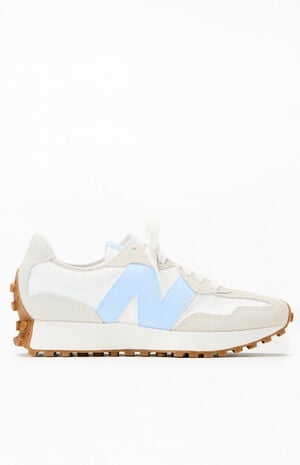 White & Blue 327 Sneakers White & Blue 327 Sneakers image number 1