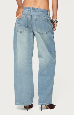 Petite Raelynn Washed Low Rise Jeans image number 3