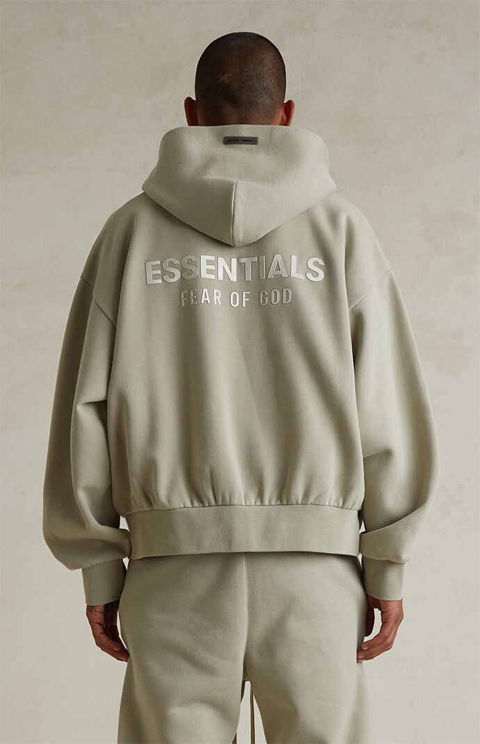 Fear of God ESSENTIALS Abbey Stone Classic Fleece Zip Up Hoodie