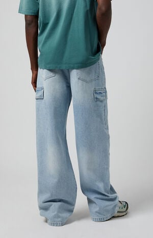 Blake Extreme Baggy Jeans Cargo Light Blue image number 4