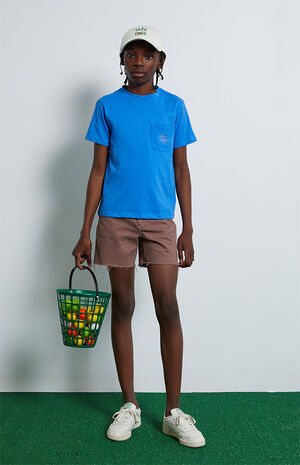 Eco Brown Denim Shorts image number 6