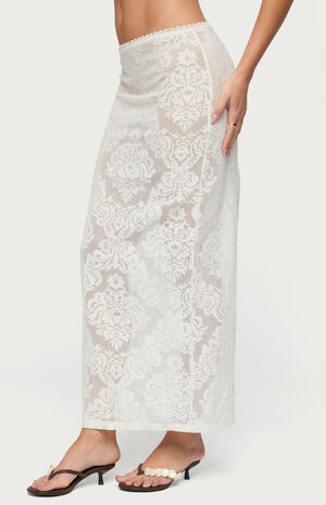 Violette Sheer Lace Maxi Skirt image number 2