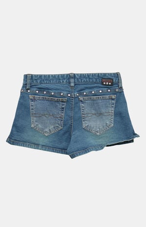 2000s Dark Wash Y2K Mudd Low Rise Micro Jean Shorts image number 2