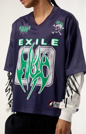 No Life Layered Long Sleeve Football Jersey image number 3