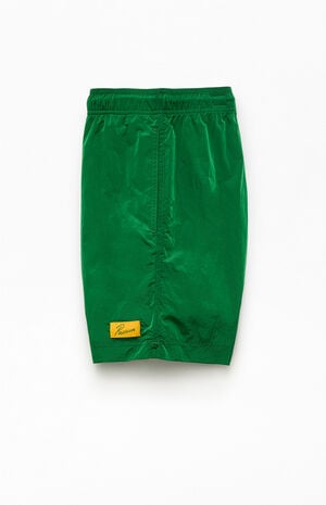 Green Salt Solid 6" Volley Swim Trunks image number 3