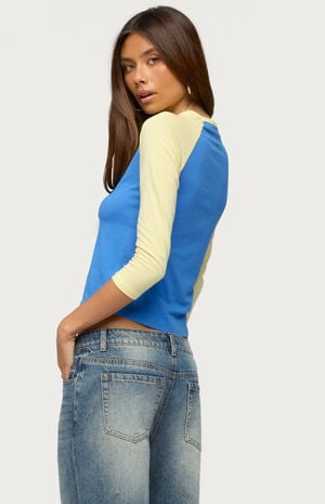 Emana Contrast Raglan Top image number 3