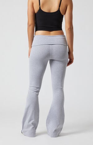 Active Fold-Over Waistband Flare Yoga Pants image number 4