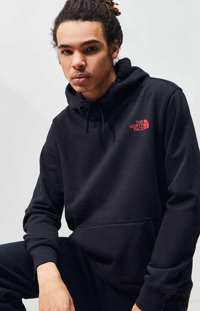 Black Red Box Pullover Hoodie