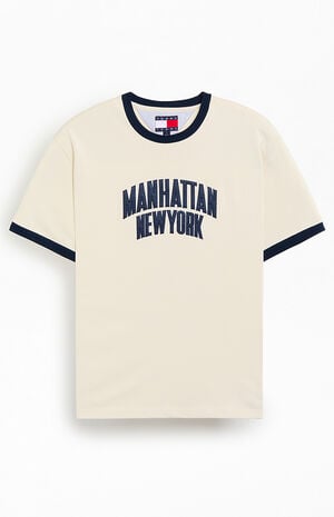 Manhattan New York Varsity Ringer T-Shirt