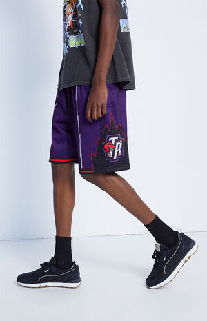 Mitchell and Ness Men's Toronto Raptors Black Utility Shorts