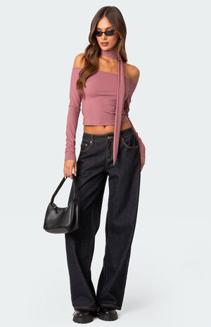 Off Shoulder Two Piece Scarf Top image number 2