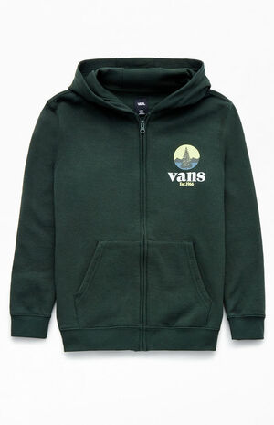 Kids Full Zip Checkerboard Mountain Hoodie image number 2