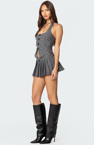 Palmer Plaid Pleated Mini Skort image number 3