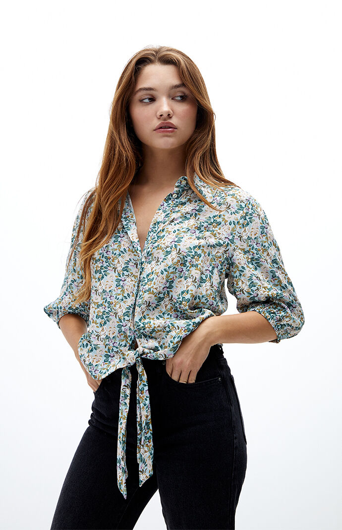 Lola Tie-Front Blouse