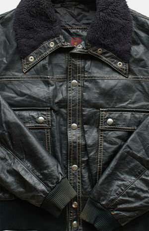 Black 2000s Leather Jacket image number 5