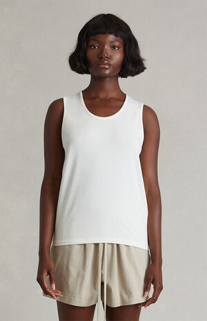 Women's Ivory Classic Tank Top image number 2
