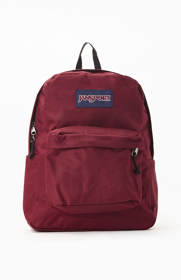 burgundy jansport bag
