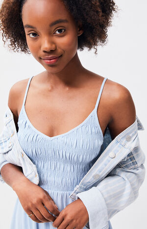 Smocked Mini Dress image number 5