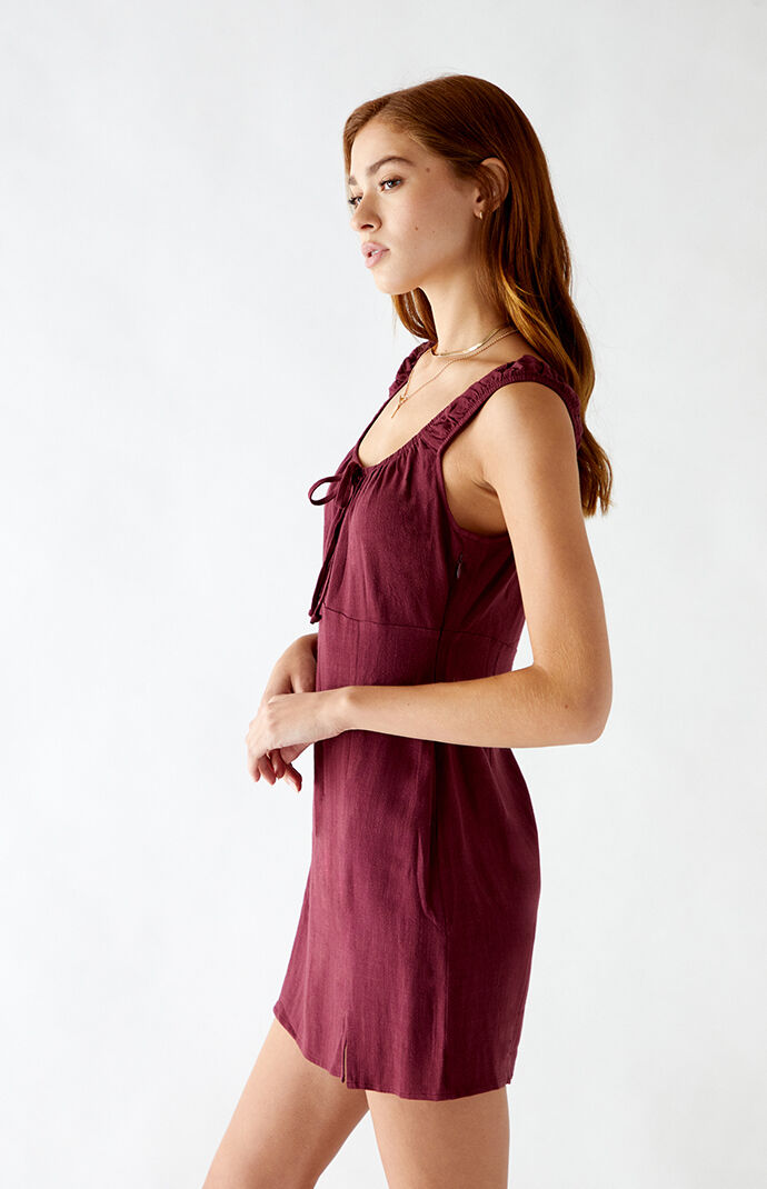 Tie front cheap shift dress