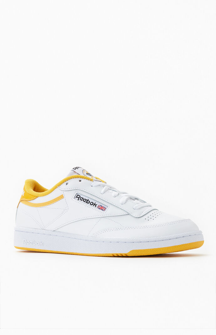 reebok white and gold