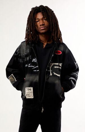 Outliers Distressed Zip Up Hoodie image number 1