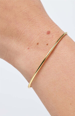Carter 2mm Gold Bangle Bracelet image number 2
