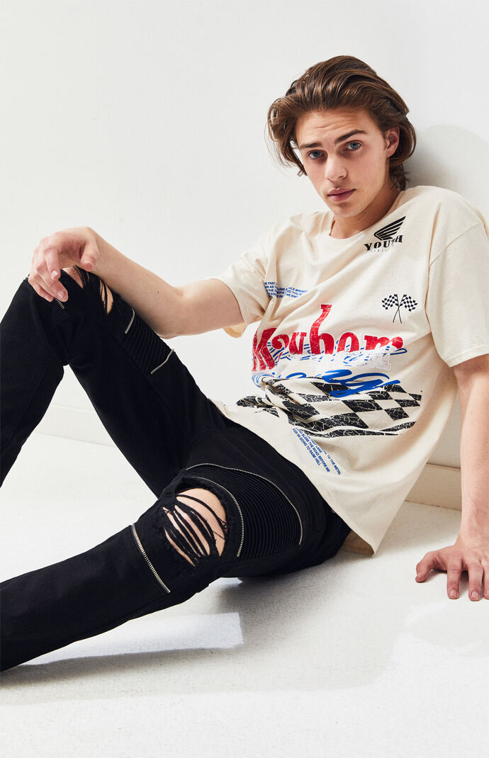 pacsun black ripped moto skinniest jeans