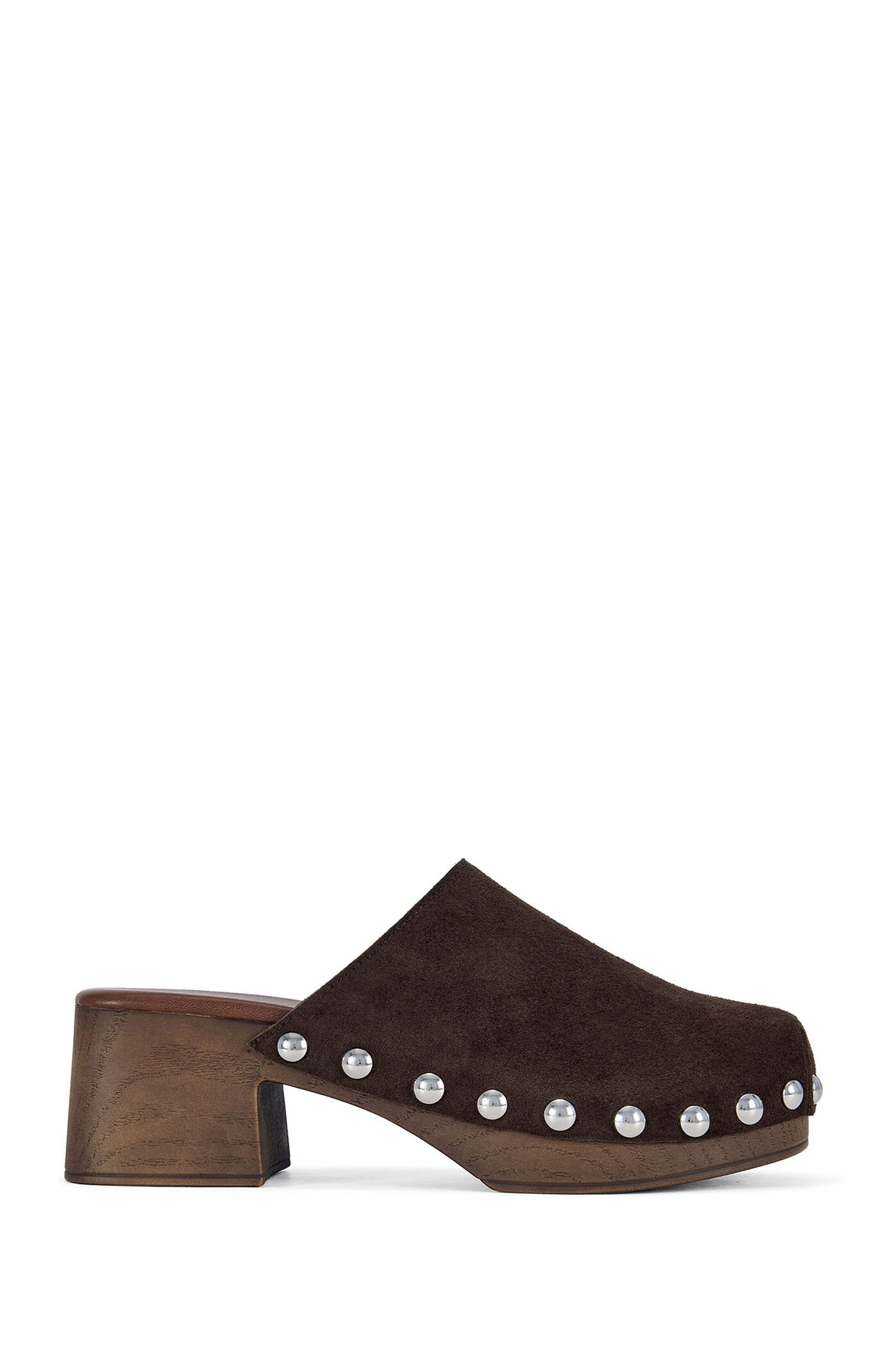 AZALEA WANG Women's Walinda Chocolate Studded Clogs