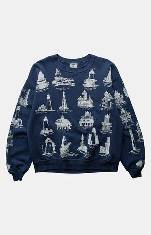 90s Light Houses Crew Neck Sweatshirt image number 1