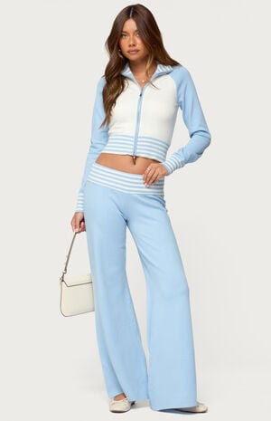 Clarisse Contrast Stripey Cardigan image number 5