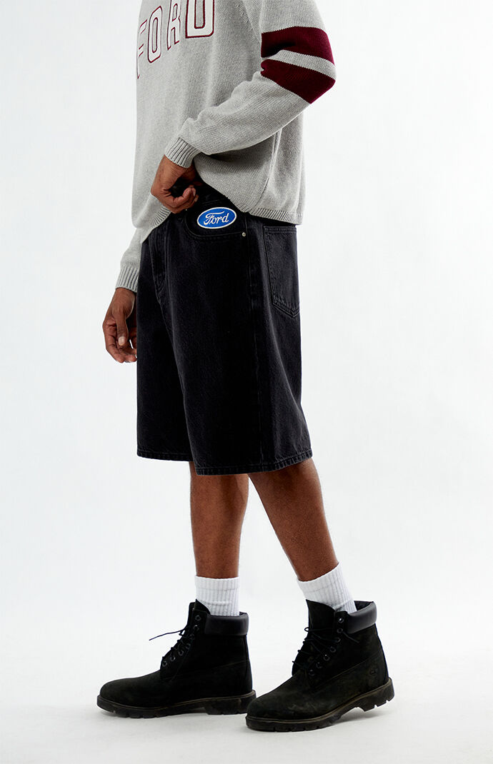 FORD Black Baggy Denim Shorts