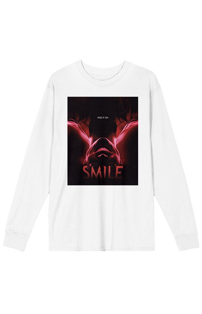 PacSun Smile Upside-Down Smiling Long Sleeve T-Shirt