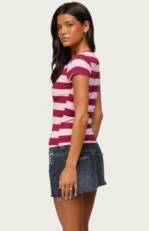 Rhianon Striped Henley Top image number 3