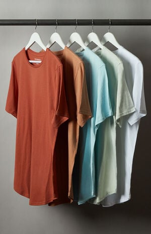 5 Pack Solid Scallop T-Shirt image number 1