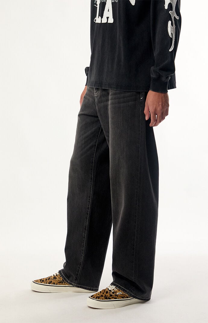 Pacsun Dylan Baggy Jeans Embroidered Black