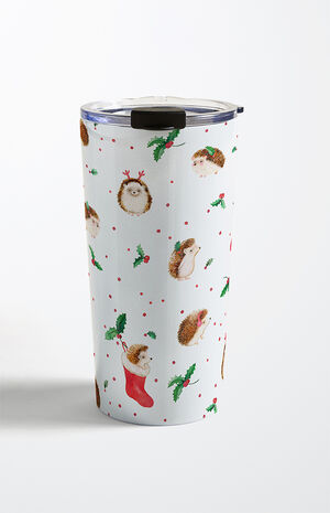 Ninola Design Hedgehog Yuletide Travel Mug image number 1