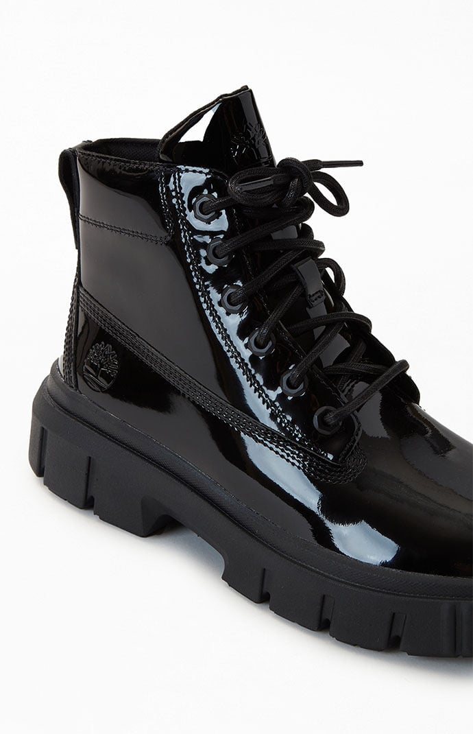 Timberland patent 2025 leather boots