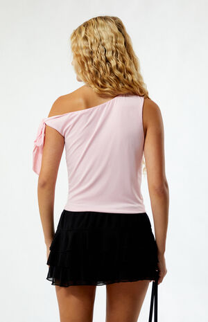 One Shoulder Knotted Top image number 3