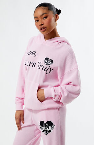 Yours Truly Thermal Oversized Hoodie image number 4