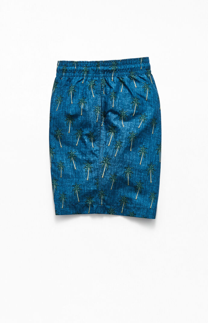 Chambray Palms 16" Swim Trunks