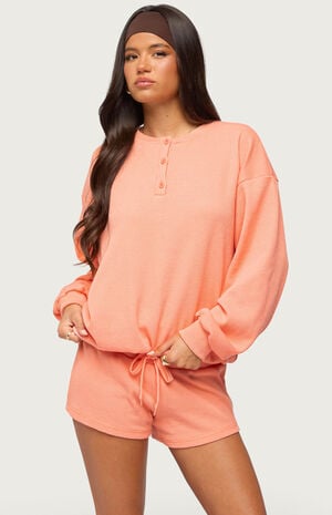 Baila Waffle Henley Top image number 1