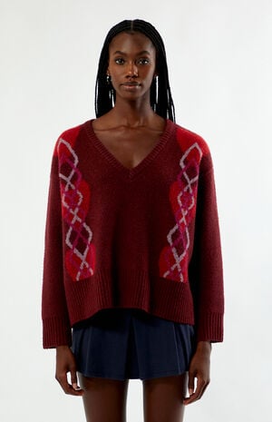 Elin V-Neck Oversized Sweater image number 2